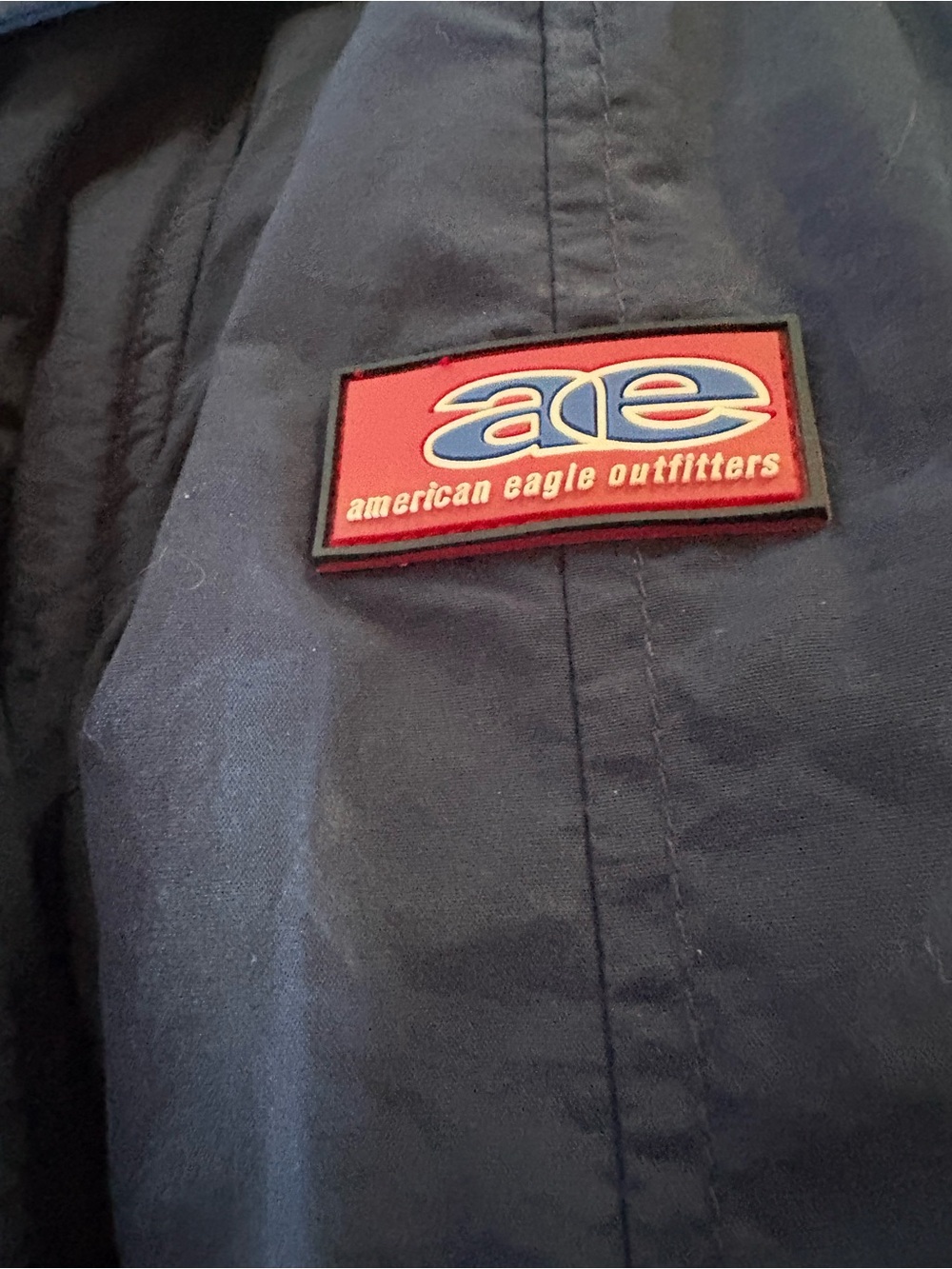 Vintage American Eagle Combo Vest /Men's Two-Tone Red and Navy Winter Jacket - Picture 4 of 8